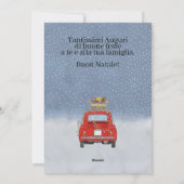 ブオンナターレイタリアンクリスマスレッドフィアット500 シーズンカード (裏面)