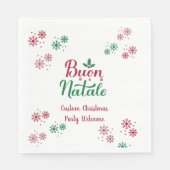 ブオンナターレイタリアンメリークリスマス スタンダードランチョンナプキン (正面)