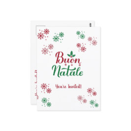 ブオンナターレイタリアンメリークリスマス ポストカード