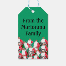 ブオンナターレイタリアンル国旗のオーナメント ギフトタグ