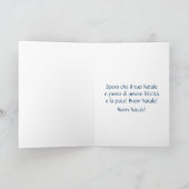 ブオンナターレイタリアン – クリスマス冬の鹿カード シーズンカード (内部)