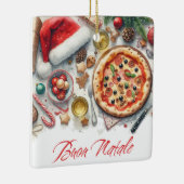 ブオンナターレウォーターカラークリスマスイタリアンパーティー セラミックオーナメント (右)