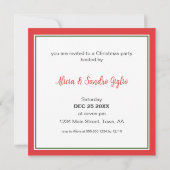 ブオンナターレウォーターカラークリスマスイタリアンパーティー 招待状 (裏面)