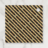 ブオンナターレエレガントブラック金ゴールドイタリアンクリスマス フェイバータグ (裏面)