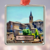 ブオンナターレオルビエトイタリアヒルサイドアンドチャーチ メタルオーナメント
