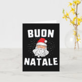 ブオンナターレクリストマシイタリアンタリーsanta babbo カード (黄色い花)