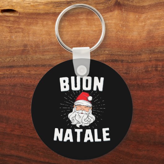 ブオンナターレクリストマシイタリアンタリーsanta babbo キーホルダー (正面)