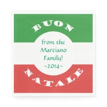 ブオンナターレクリスマスイタリアンパーティー国旗と名前