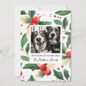 ブオンナターレクリスマスカードフェスティバルホリーアート 招待状 (裏面)