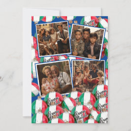 ブオンナターレクリスマスグリーティング王室のブルー 招待状