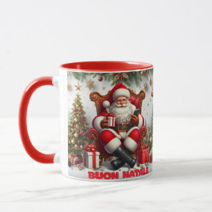 ブオンナターレクリスマスサンタクラシックンマグ マグカップ