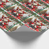 ブオンナターレクリスマスサンタデザイン ラッピングペーパー (角)