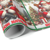 ブオンナターレクリスマスサンタデザイン ラッピングペーパー (ロールコーナー)