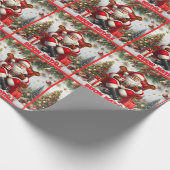 ブオンナターレクリスマスサンタデザイン ラッピングペーパー (角)