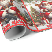 ブオンナターレクリスマスサンタデザイン ラッピングペーパー (ロールコーナー)