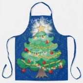 ブオンナターレクリスマスツリーパイタリアンスタ料理 エプロン (正面)