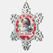 ブオンナターレコンバーボナターレ スノーフレークピューターオーナメント (右)