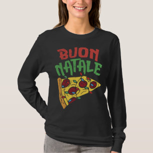 ブオンナターレピザおもしろいイタリアンクリスマスライトG Tシャツ