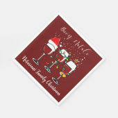 ブオンナターレフェスティバルワイングラスイタリアンクリスマス スタンダードランチョンナプキン (角)