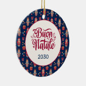 ブオンナターレフォークサンタトインデアブルーカスタム セラミックオーナメント (右)
