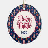 ブオンナターレフォークサンタトインデアブルーカスタム セラミックオーナメント (左)