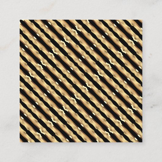 ブオンナターレブラック&金ゴールドイタリアンクリスマス スクエア名刺 (裏面)