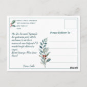 ブオンナターレボルペロッサシーナディボスコインベルナーレ ポストカード (裏面)