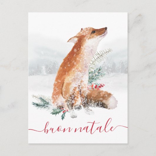 ブオンナターレボルペロッサシーナディボスコインベルナーレ ポストカード (正面)