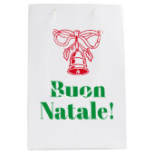 ブオンナターレメリーイタリアンクリスマスカスタム ミディアムペーパーバッグ (正面)