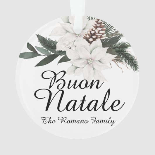 ブオンナターレメリーイタリアンクリスマスフローラ オーナメント (裏面)