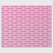 ブオンナターレメリークリスマスピンク ラッピングペーパー (フラット)