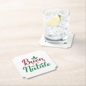 ブオンナターレレッド&グリーンクリスマス ペーパーコースター (インサイチュ)