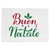 ブオンナターレレッド&グリーンクリスマス ラージペーパーバッグ (裏面)