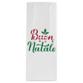 ブオンナターレレッド&グリーンクリスマス ワインギフトバッグ (正面)