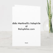 ブオンナターレロードズ祈りの言葉インイタリアン シーズンカード (裏面)