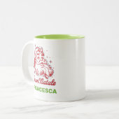 ブオンナターレヴィンテージサンタイタリアンクリスマス ツートーンマグカップ (正面左)