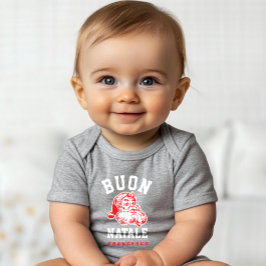 ブオンナターレヴィンテージサンタベビーボディスーツ ベビーボディスーツ