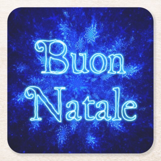 ブオンナターレ – スノーバースト スクエアペーパーコースター (正面)