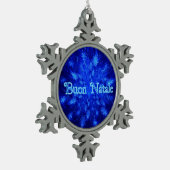 ブオンナターレ – スノーバースト スノーフレークピューターオーナメント (左)