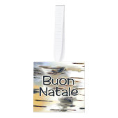 ブオンナターレ – バーチバーク キューブオーナメント (正面)