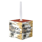 ブオンナターレ – バーチバーク キューブオーナメント (裏面アングル)