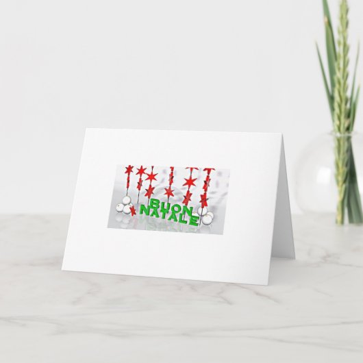 ***ブオンナターレ***メリークリスマス家族/友人 カード (正面)