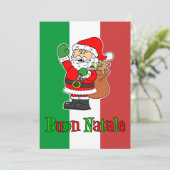 ブオンナテールクリスイタリアンマスサンタパーティー招待状 招待状 (スタンド正面)