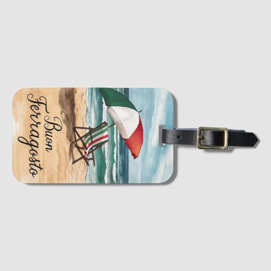 ブオンフェラーゴスイタリアントお祝いデイ ラゲッジタグ (正面横)