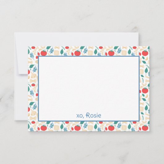 ブオンペティカラフルトパスタ誕生日文房具 サンキューカード (正面)