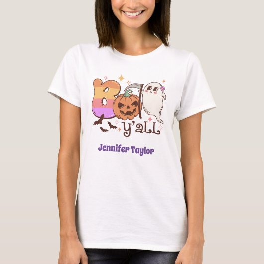 ブオールカワイイ幽霊ハロウィーン Tシャツ (正面)