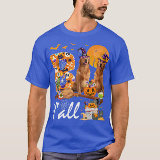 ブオールスリーゴールデンレトリエバードッグズハロウィーンCo Tシャツ