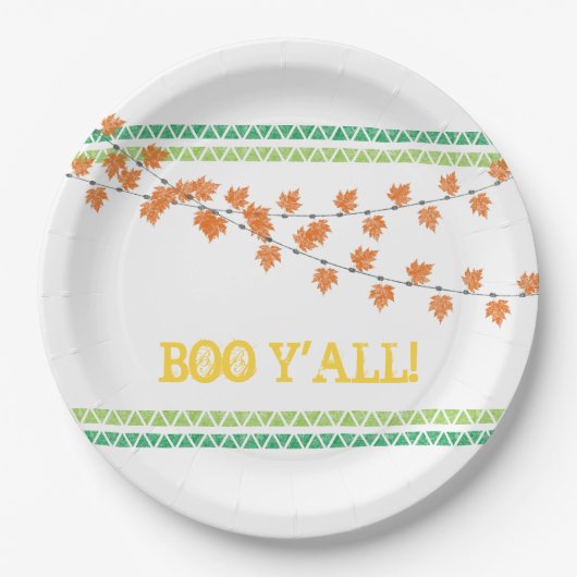 ブオールファミリーフレンドリー紅葉ハロウィーン ペーパープレート (正面)