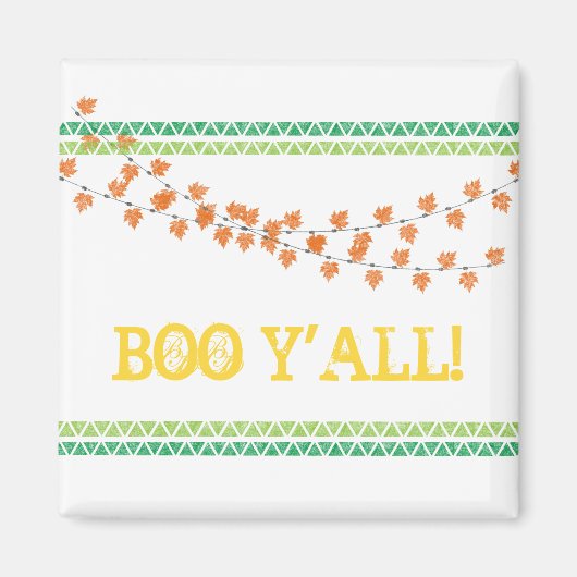 ブオール紅葉ファミリーハロウィーンおもしろい マグネット (正面)