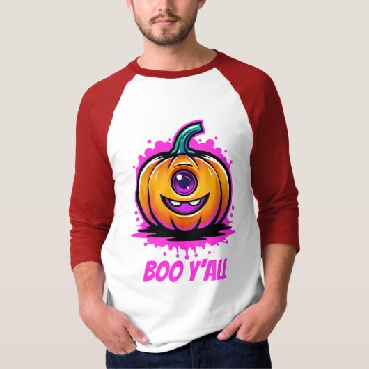 ブオール、不気味で愛らしいハロウィーンデザイン Tシャツ (正面)